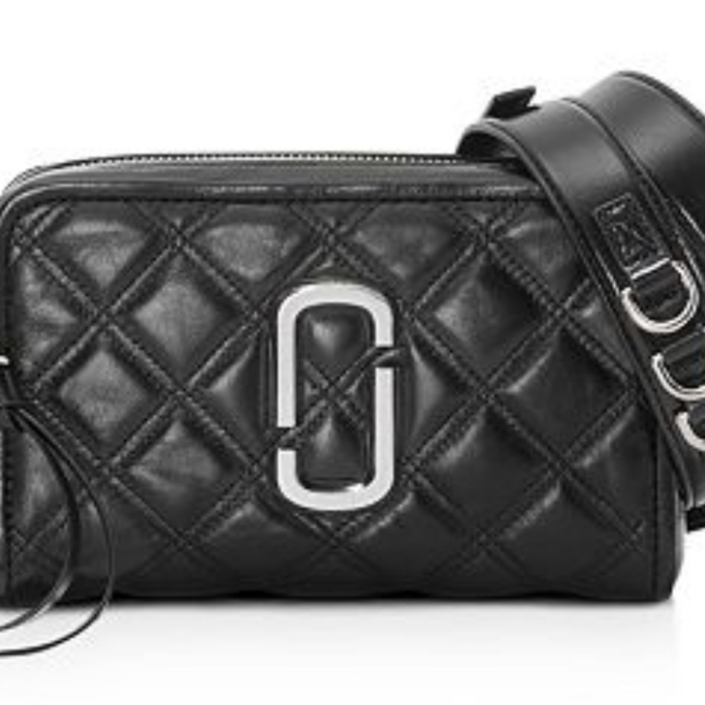 Marc Jacobs The Quilted Soft Shot Crossbody (Black)